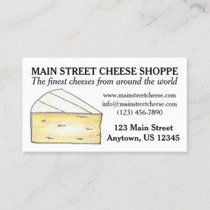 Brie Cheese Shoppe Shop Food Business Koch Feinsch Visitenkarte