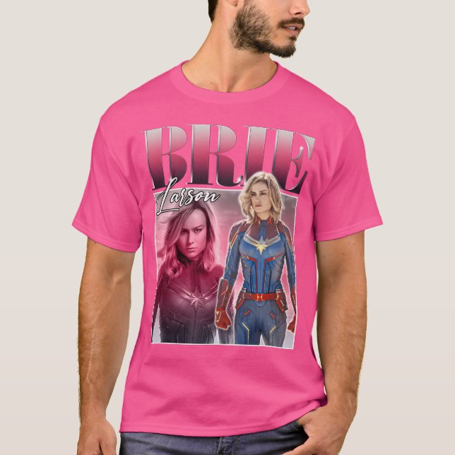 Brie Larson Vintag Style T-Shirt (Vorderseite)