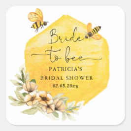 Brie to bee Honeybee Brautparty Quadratischer Aufkleber