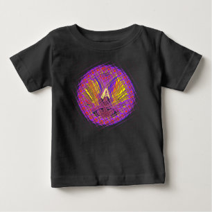 Brief A, Farbige Logotextgestaltung Baby T-shirt