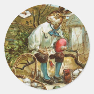 Brief an den Osterhasen Runder Aufkleber