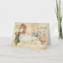 Brief an den Santa Vintag Feiertagskarte