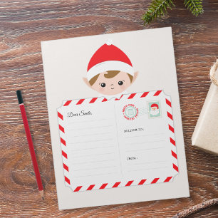 Brief an den Weihnachtsmann - Elf-Airmail Notizblock