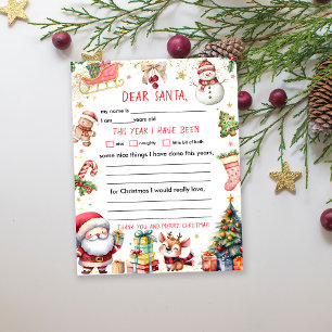 Brief an den Weihnachtsmann Weihnachten