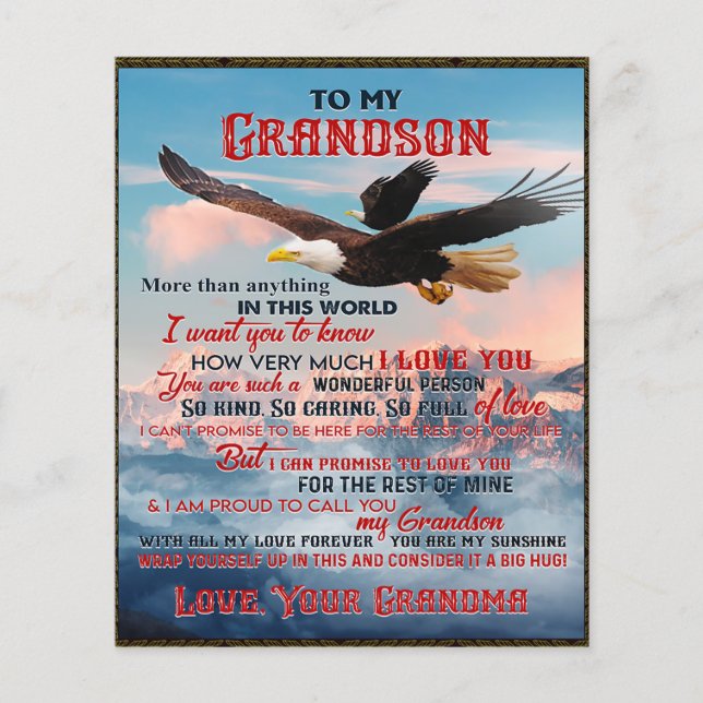 Brief an mein Grandson Geschenk, Liebe Baby Boy Ge Flyer (Vorne)