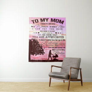 Brief an meine Mama Brief an die Familie Wandteppich