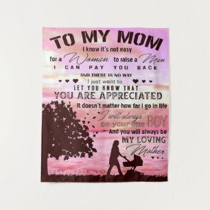 Brief an meine Mama   Brief an die Familie Wandteppich