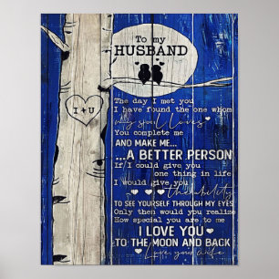 Brief an meinen Mann Geschenk für Ehemänner Poster