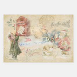 Brief an Weihnachten Geschenkpapier Set