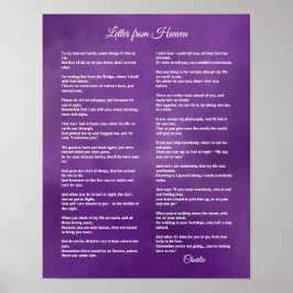 Brief aus dem Himmel - Personalisieren Sie den Nam Poster