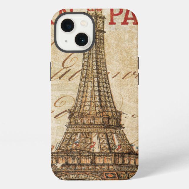 Brief aus Paris iPhone Hülle (Rückseite)