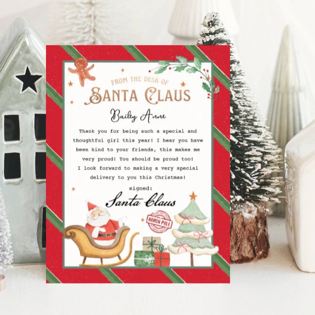 Brief aus Weihnachtsschreiben des Weihnachtsmanns (letter from santa claus)