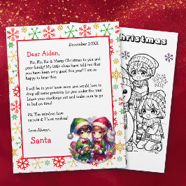 Brief der Santa Niedlichen Wasserfarbenleute