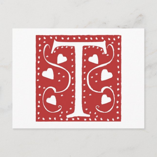 Brief des Hochzeitstiefens T Postkarte (Vorderseite)