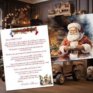 Brief des Weihnachtsmannes Elves Strumpfs Garland
