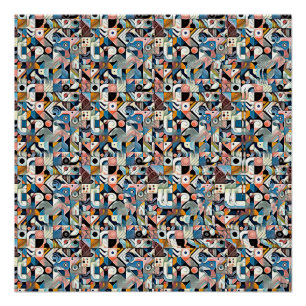 Brief J Stereogramm 20"x20", halbmatt, ohne Rahmen Poster