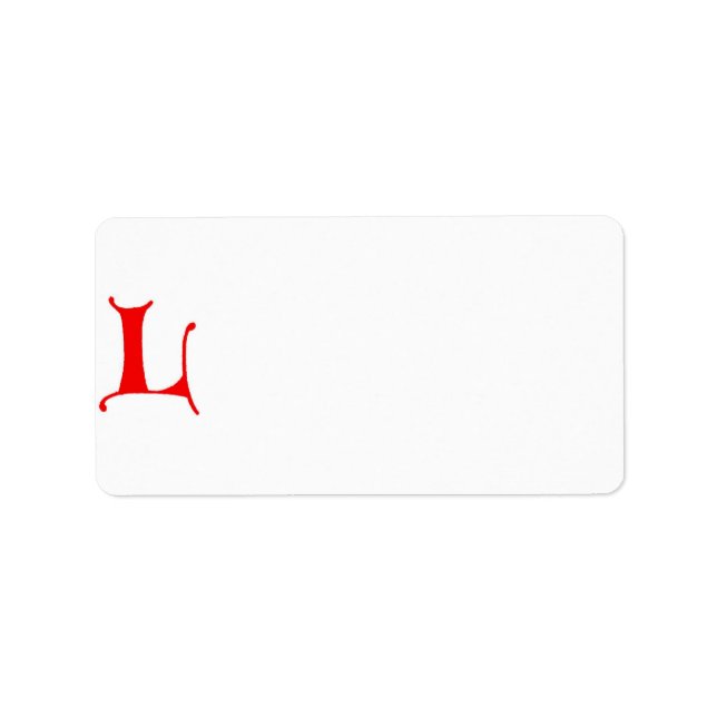 Brief L Adressetikett (Vorne)