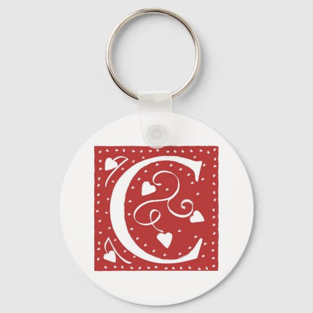 Brief mit dem Herzen Schlüsselanhänger (Vorderseite)