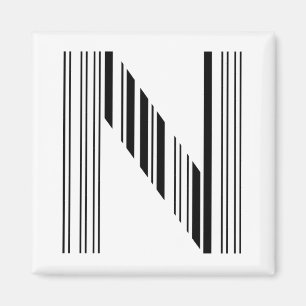 BRIEF N BAR CODE Erstes erstes Barcode-Muster Magnet