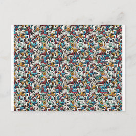 Brief R Stereogram Magic Eye - Kein Umschlag Postkarte