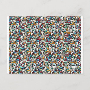 Brief R Stereogram Magic Eye - Kein Umschlag Postkarte