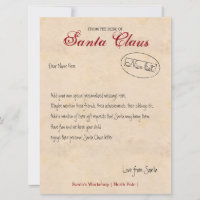 Brief vom Schreibtisch des Santa Personalisiert