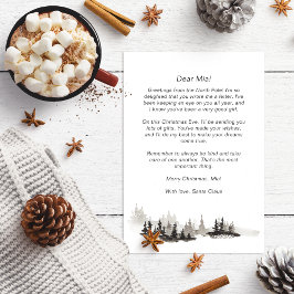 Brief vom Weihnachtsmann an das Baby Monochrome Wi Feiertagskarte