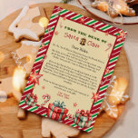 Brief vom Weihnachtsmann Einladung<br><div class="desc">Personalisierter Brief vom Weihnachtsmann. Geben Sie Ihrem Kind in diesem Jahr einen besonderen, niedlichen Brief vom Weihnachtsmann. Sammlung: https://www.zazzle.com/collections/love_christmas_collection-119212194434211063</div>