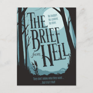Brief von Hell - Vintages Horror-Filmplakat Postkarte