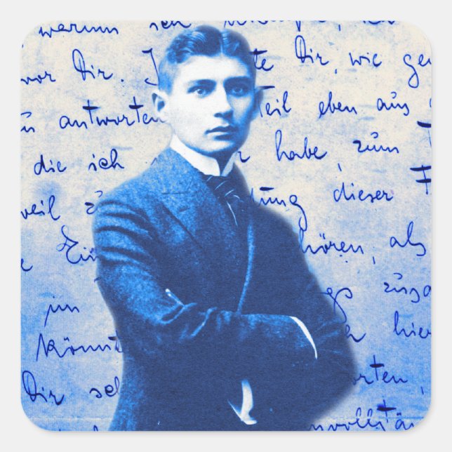 Brief von Kafka Quadratischer Aufkleber (Vorderseite)