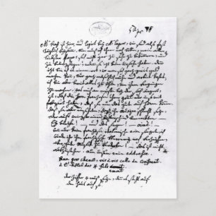 Brief von Mozart an seinen Vater, 5. April Postkarte