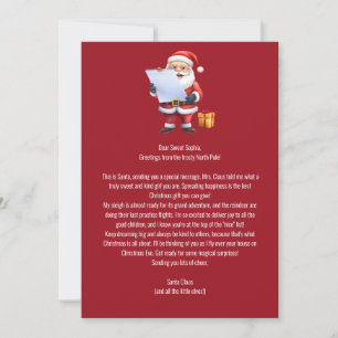Brief von Santas Schreibtisch Einladung