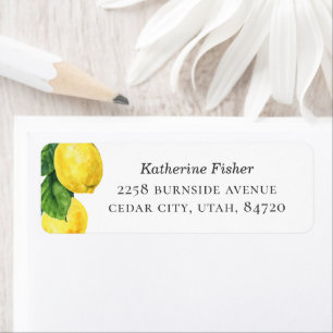Briefaufkleber für Hochzeitssendungen   Lemon Rück