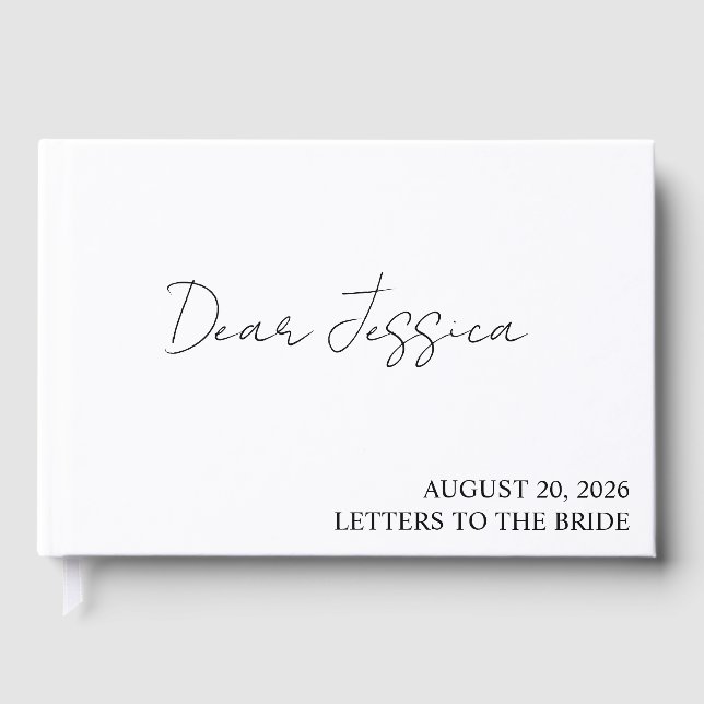 Briefe an das Bride Scrapbook personalisiert, Henn Gästebuch (Vorderseite)