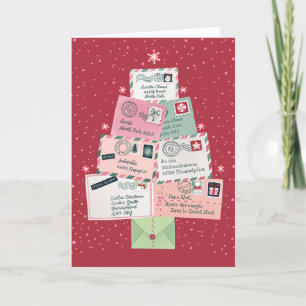 Briefe an den Weihnachtsbaum geklappt Feiertagskarte