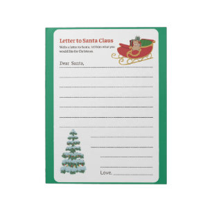 Briefe an den Weihnachtsmann Feiertags-Aktivitätss Notizblock