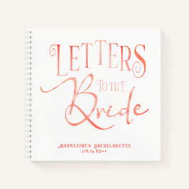 Briefe an die Brautdusche Bachelorette Gästebuch Notizbuch