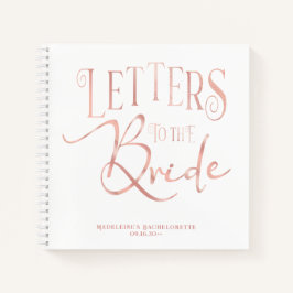 Briefe an die Brautdusche Bachelorette Gästebuch Notizbuch