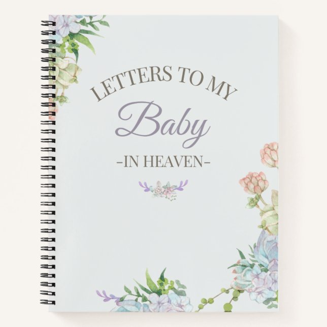 Briefe an mein Baby im Himmel-Notebook Notizbuch (Vorderseite)