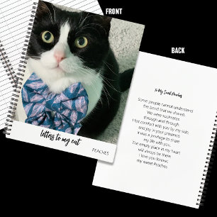 Briefe an mein Katzen-Gedenkbuch mit Foto und Gedi Notizbuch
