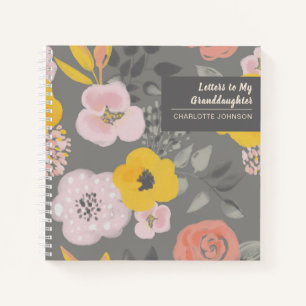 Briefe an meine Enkelin Blumen Andenken Notizbuch