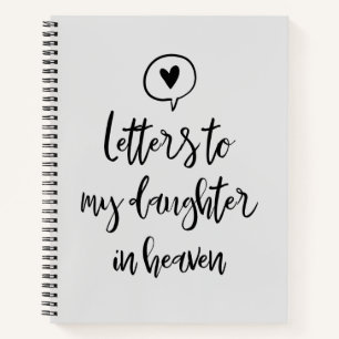 Briefe an meine Tochter in Heaven-Trauer-Notebook Notizbuch