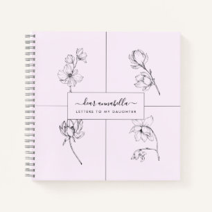 Briefe an meine Tochter moderne, einfache Blume Notizbuch