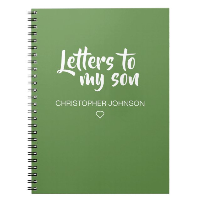 Briefe an My Son Journal Notizblock (Vorderseite)