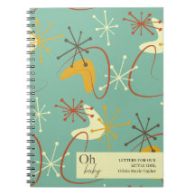 Briefe für Baby Notebook Mitte des Jahrhunderts Mo