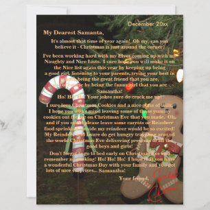 Briefe vom Weihnachtsmann Lebkuchenmann NAME DATUM