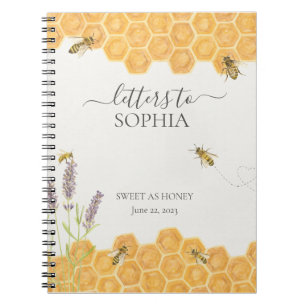 Briefe von Honigbienen an mein Babybuch Notizblock