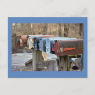 Briefkästen Foto Postkarte