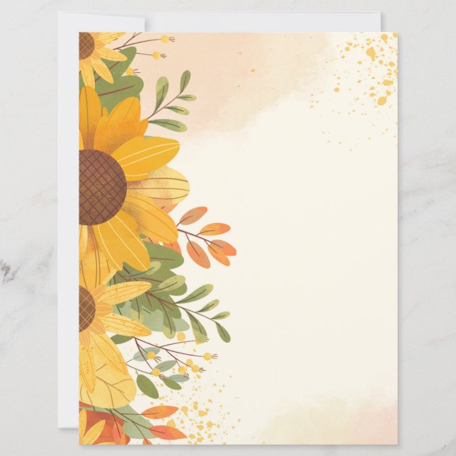 Briefkopf, Blumenpapier (Vorderseite)