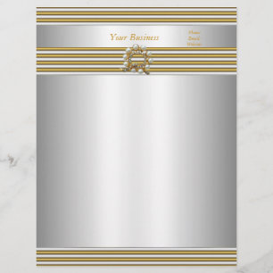 Briefkopf Elegant Gold Silber Weiß Perle